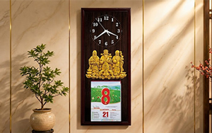 8 Mẫu Lịch Gỗ Đồng Hồ Đẹp 2027 Cho Năm Mới