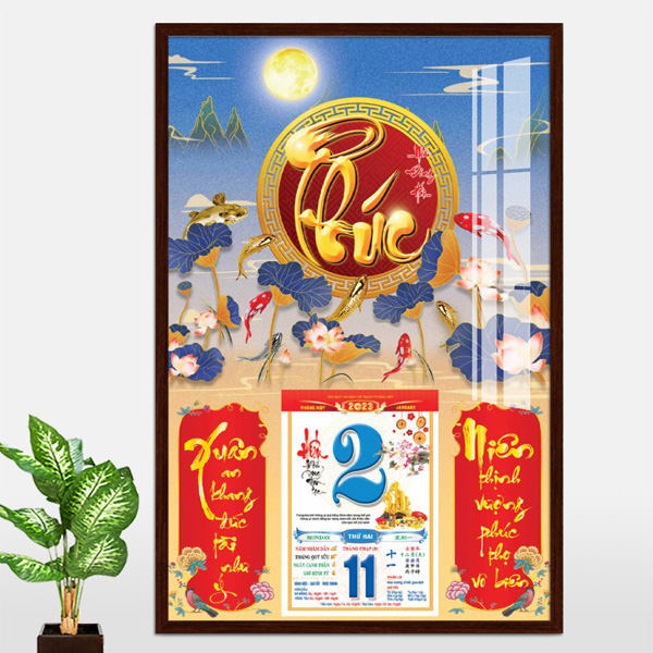 LỊCH TR&Aacute;NG GƯƠNG CHỮ PH&Uacute;C - XLG594