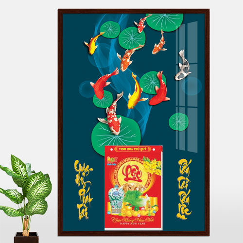 LỊCH TR&Aacute;NG GƯƠNG C&Aacute; CH&Eacute;P HOA SEN - XLG520