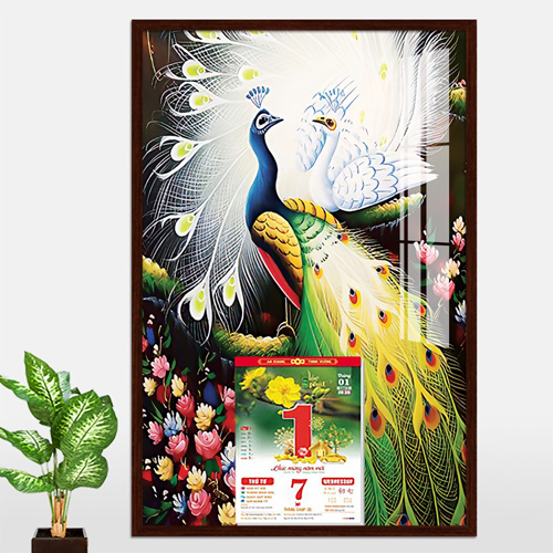 LỊCH TR&Aacute;NG GƯƠNG CHIM C&Ocirc;NG - XLG575