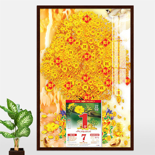 LỊCH TR&Aacute;NG GƯƠNG C&Acirc;Y TIỀN V&Agrave;NG - XLG582