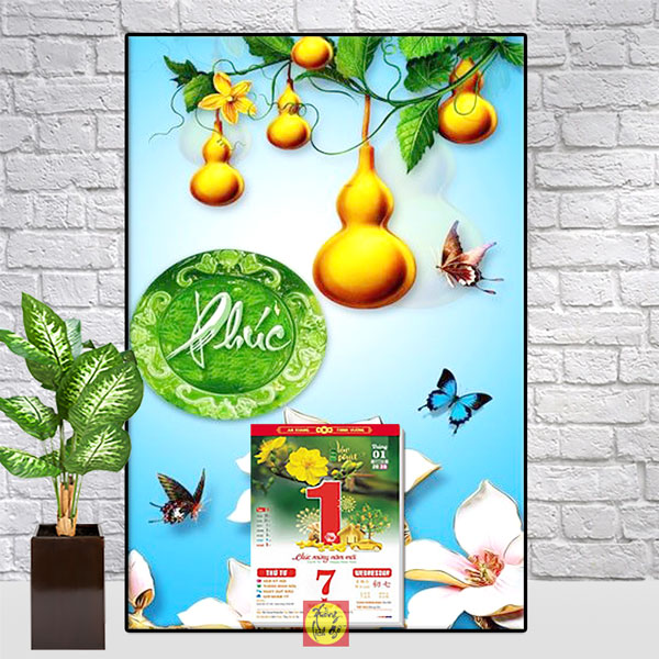 LỊCH TR&Aacute;NG GƯƠNG HỒ L&Ocirc; V&Agrave;NG - XLG568