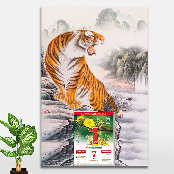 LỊCH GỖ CỌP V&Agrave;NG - XLG587