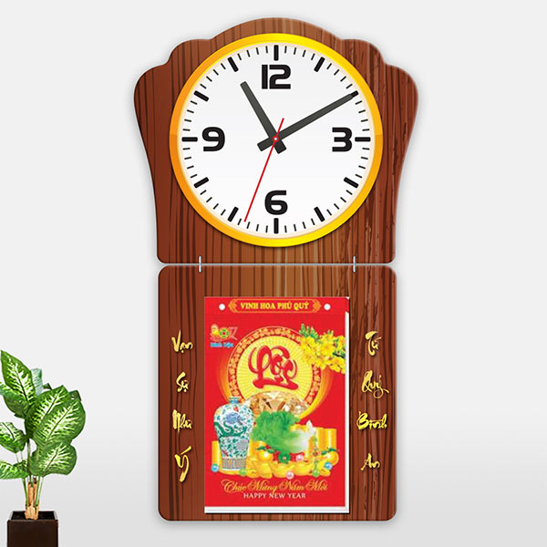 LỊCH GỖ ĐỒNG HỒ - XLG515