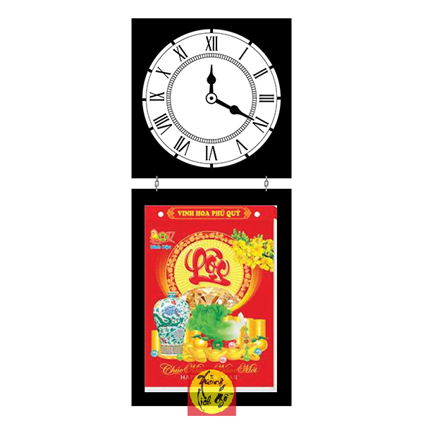 LỊCH GỖ ĐỒNG HỒ - XLG509