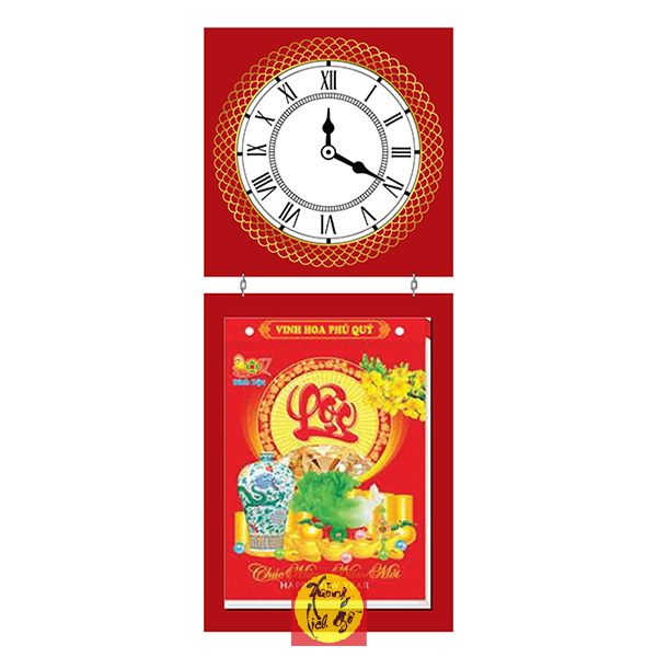 LỊCH GỖ ĐỒNG HỒ - XLG510