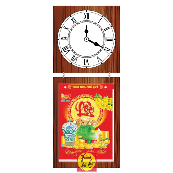 LỊCH GỖ ĐỒNG HỒ - XLG511