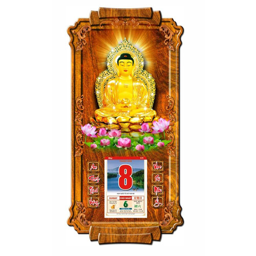 LỊCH GỖ PHẬT GI&Aacute;O PHẬT ADIĐ&Agrave; - XLG226